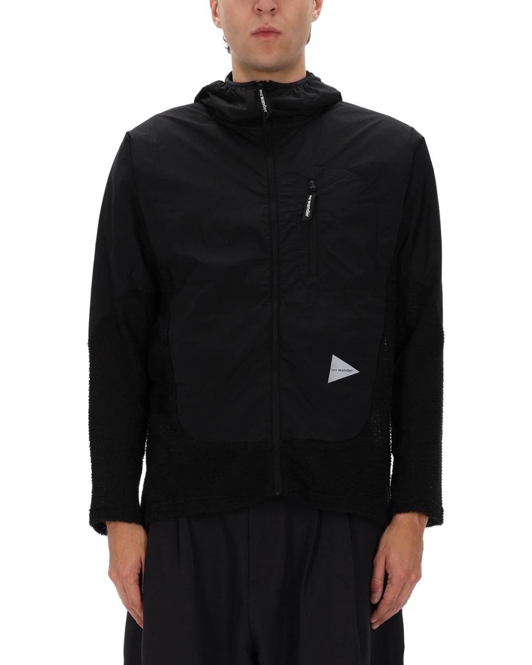 And Wander Blue Alpha Direct F/Z Hoodie for men