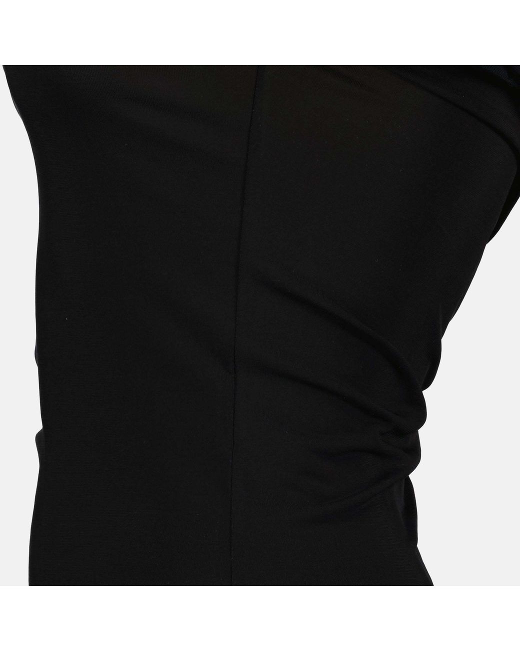 MARINE SERRE Black Draped Bustier Top