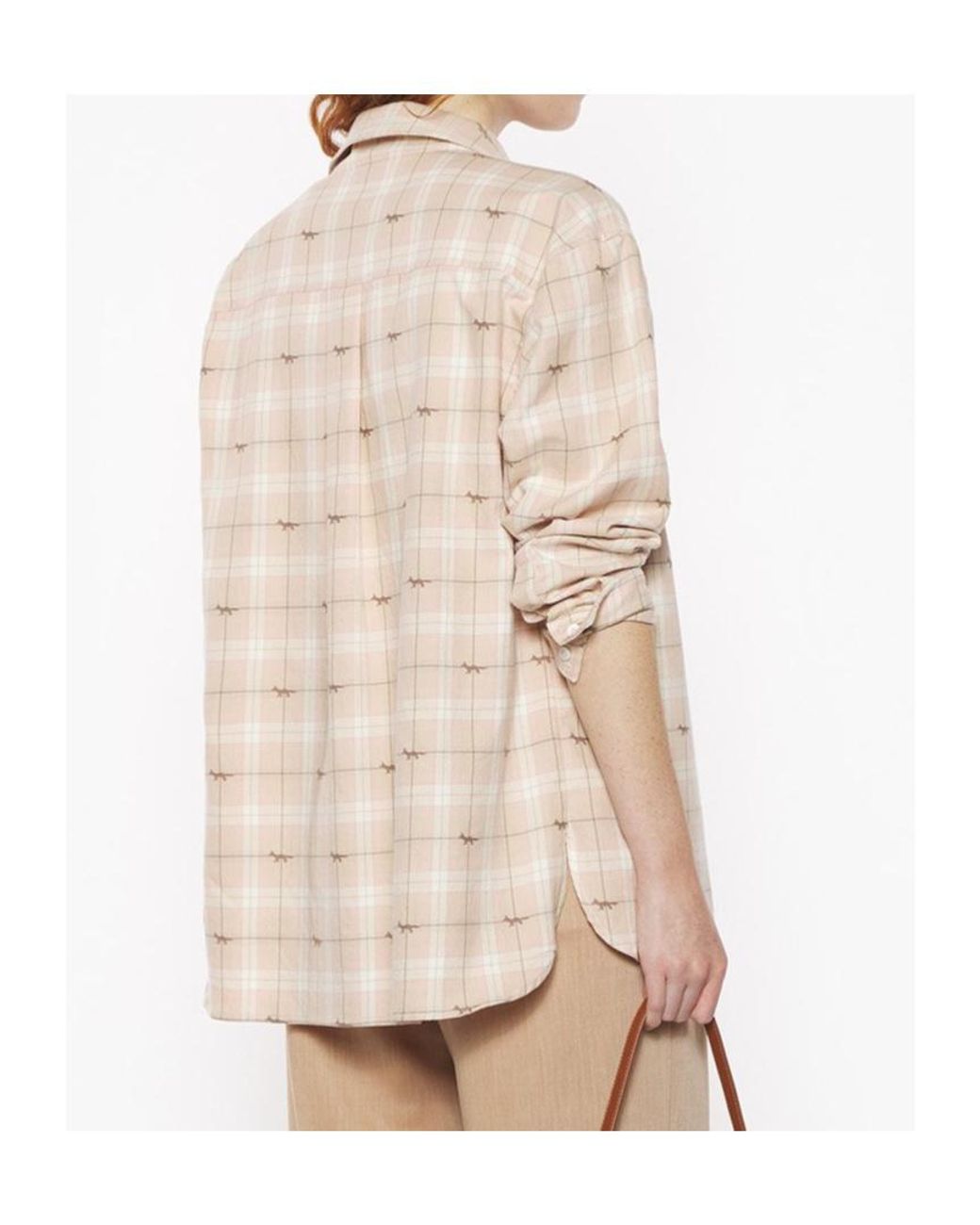 Maison Kitsuné Natural Maison Kitsuné Light Checked Overshirt
