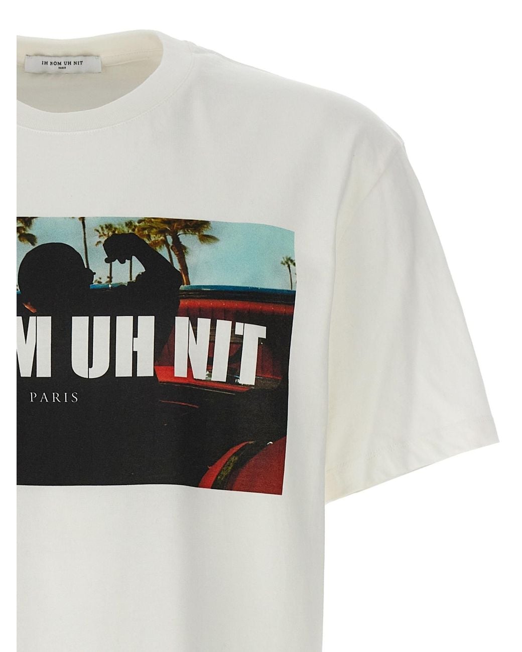 Ih Nom Uh Nit White Crew Neck Short-Sleeve T-Shirt for men