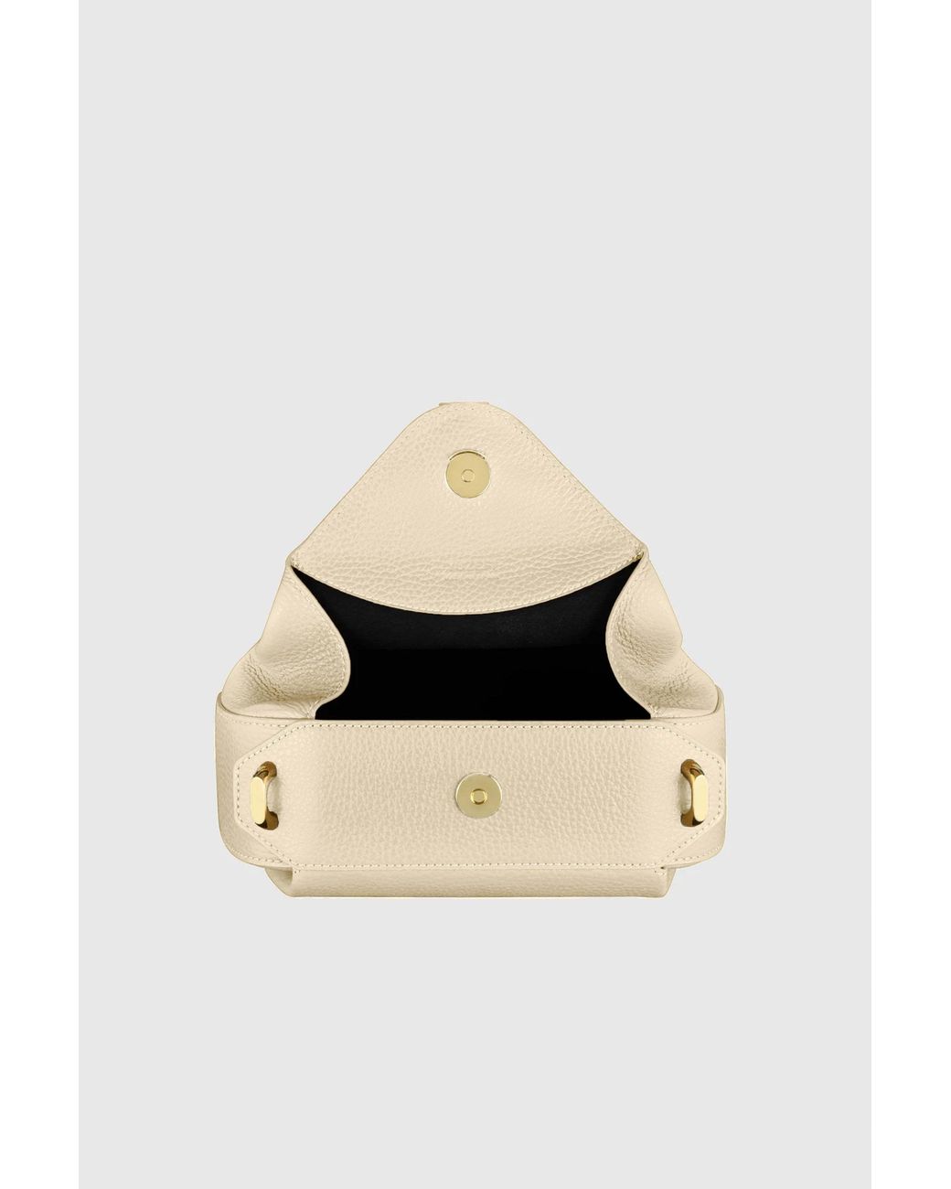Yuzefi Natural Mini Oyster Grained-Leather Shoulder Bag