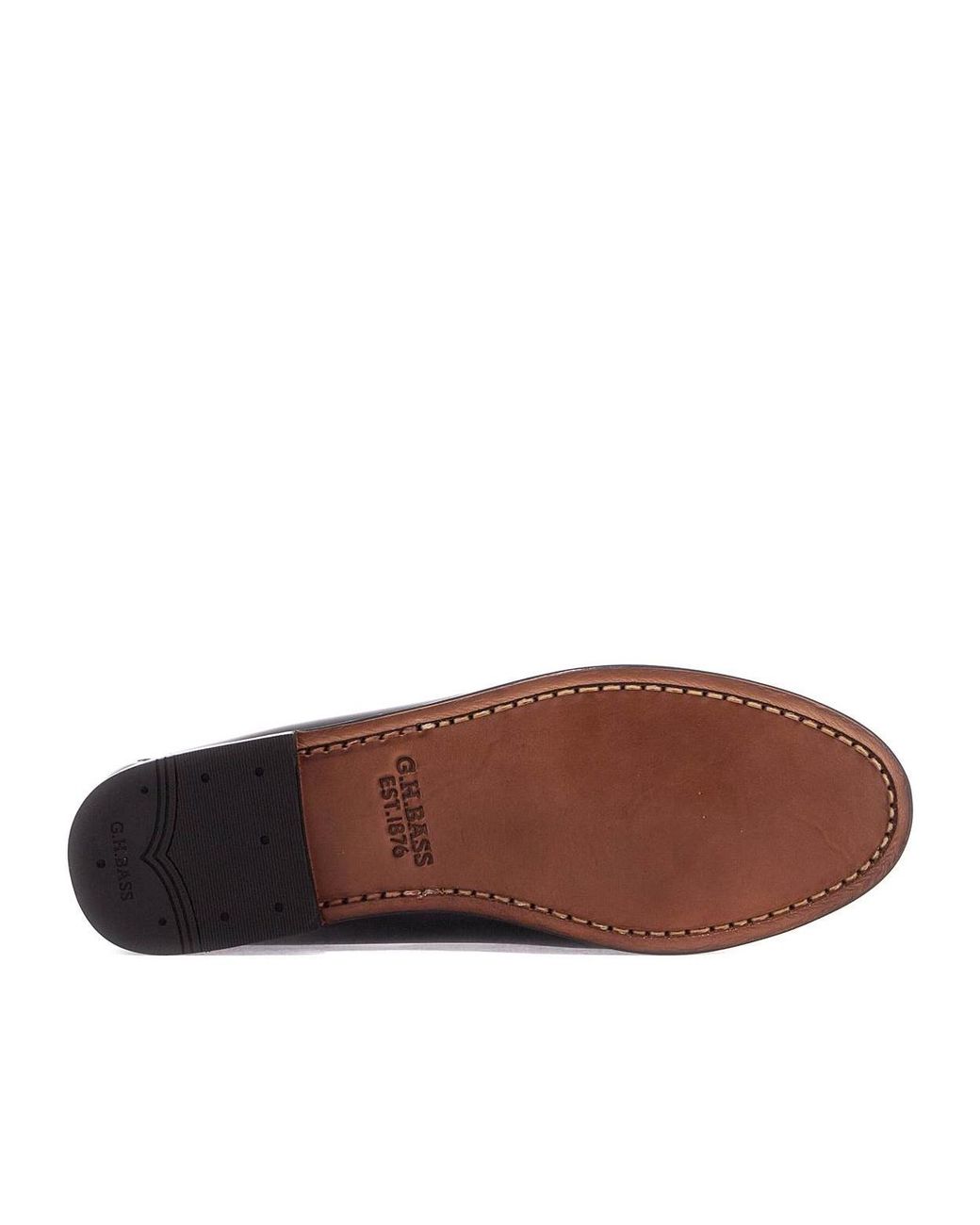 G.H.BASS Black Round Toe Loafers