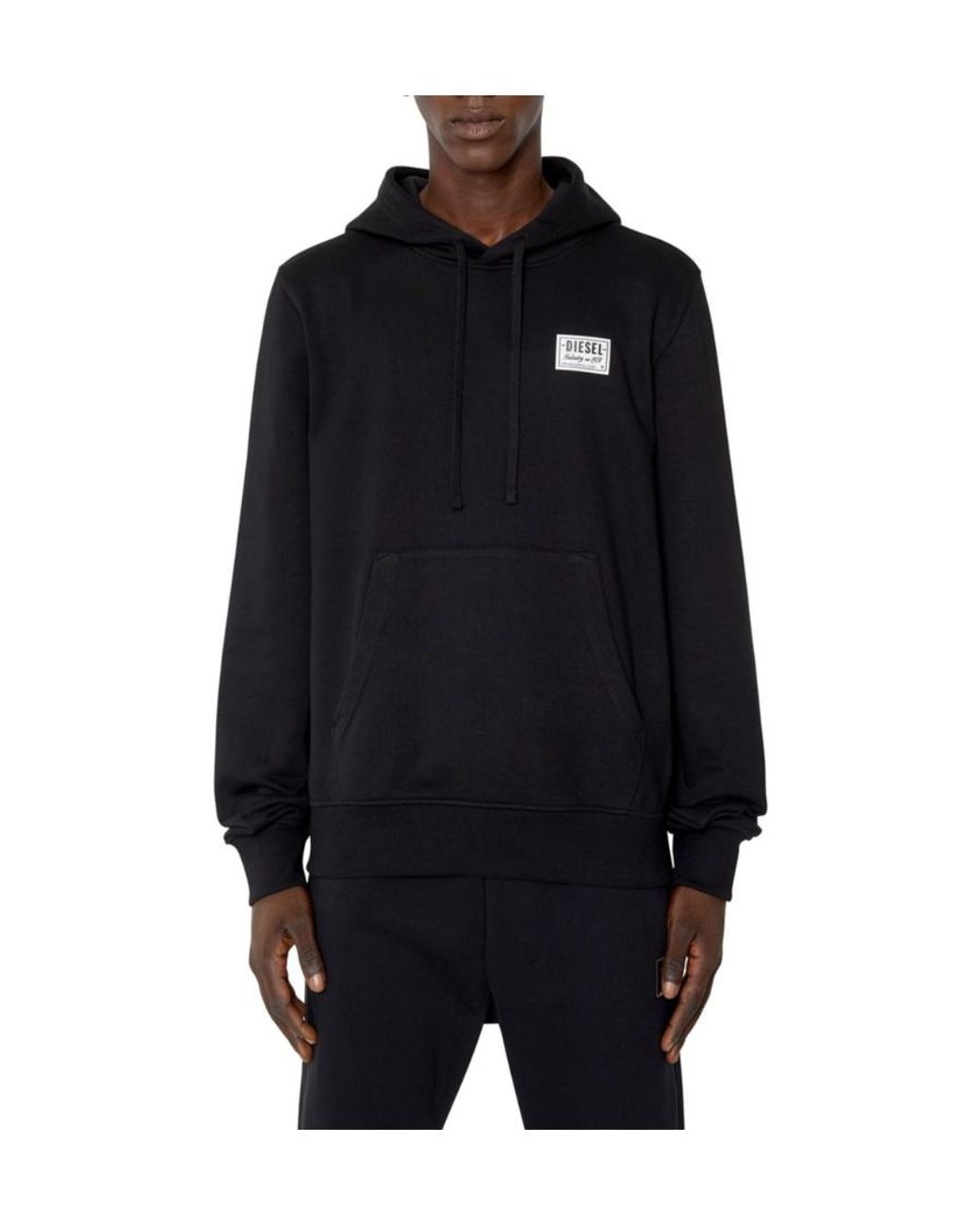 DIESEL Blue Hooded Long-Sleeved Hoodie for men