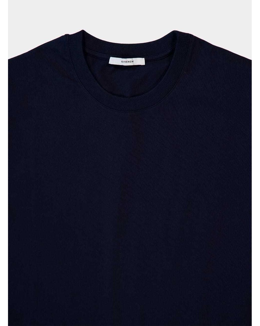 Givenchy Blue Logo Printed Crewneck T-Shirt for men