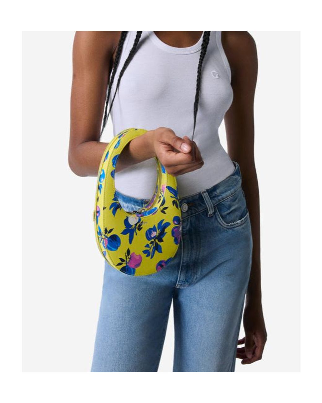 Coperni Yellow Mini Swipe Print Bag