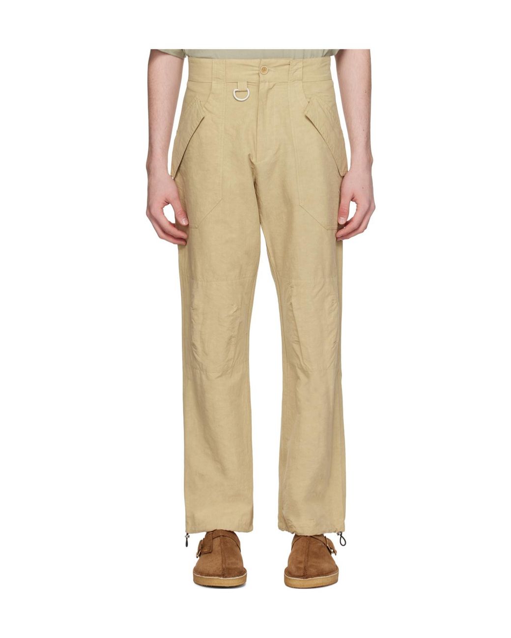 RANRA Natural Slub-Texture Straight Trousers for men