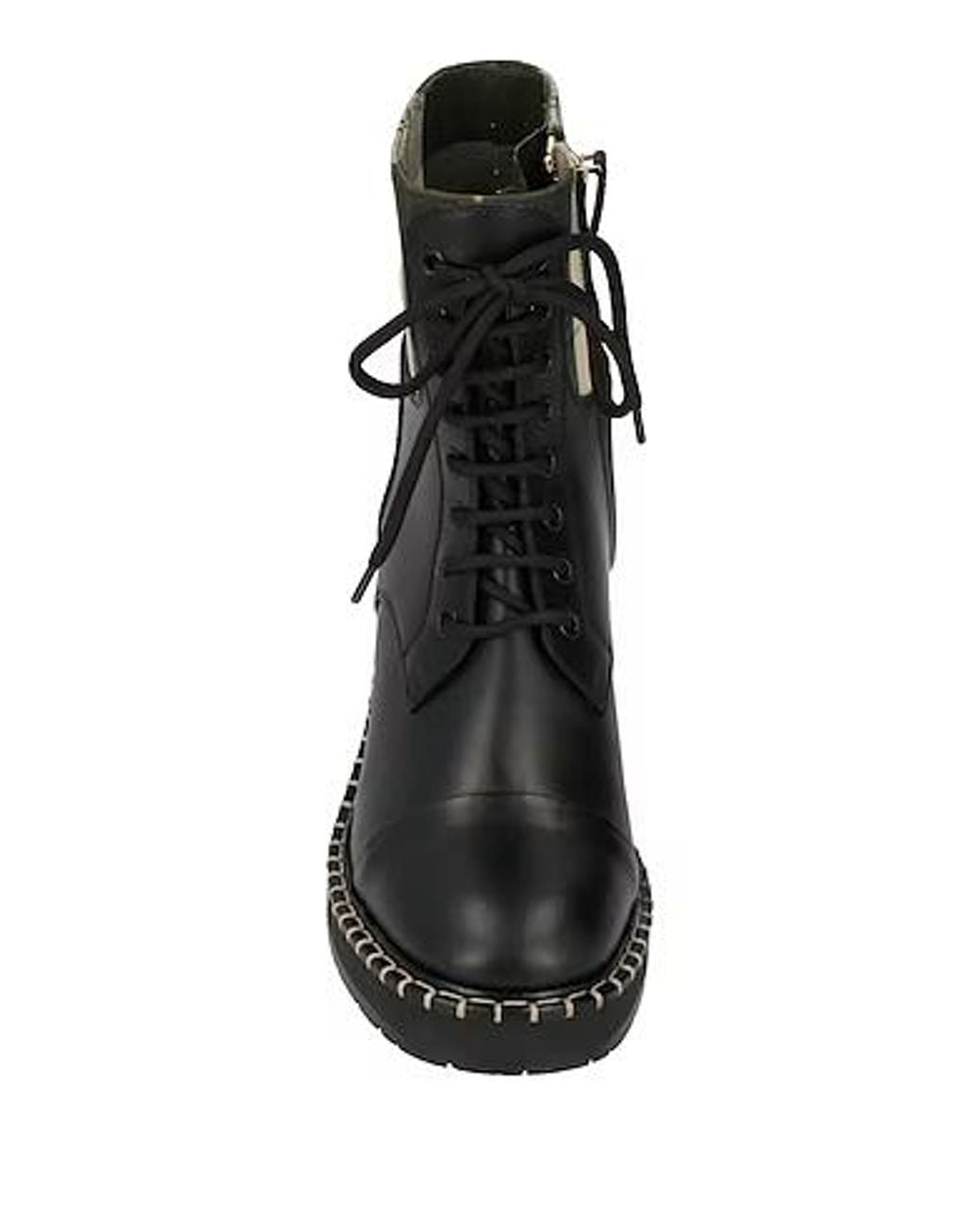Chloé Black Lace-Up Ankle Boots