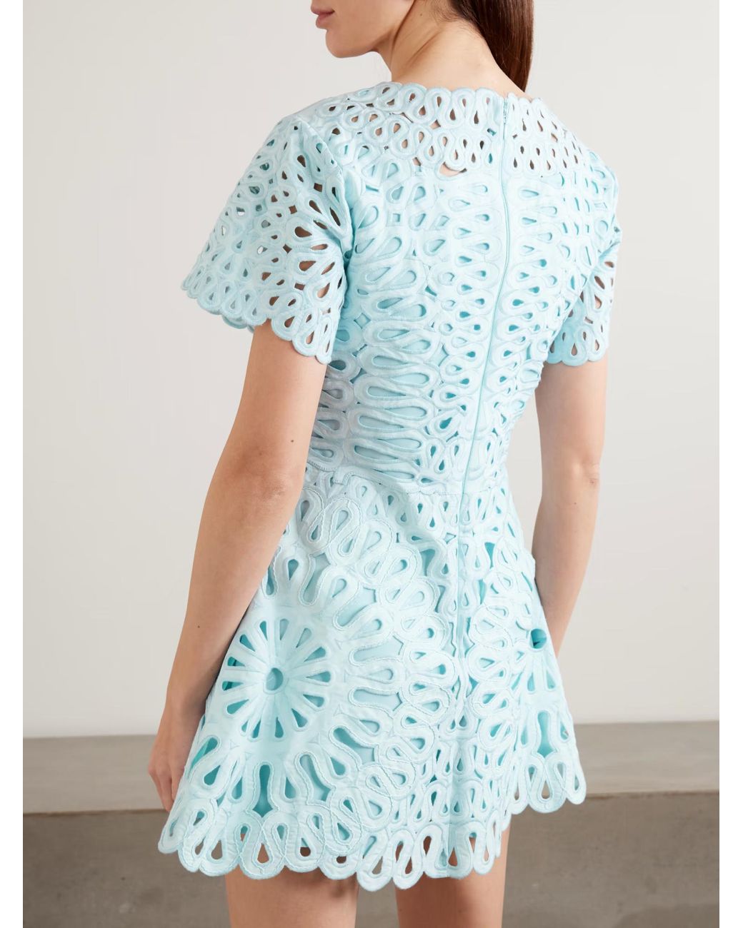 Jonathan Simkhai Blue Emrys Cut-Out Mini Dress