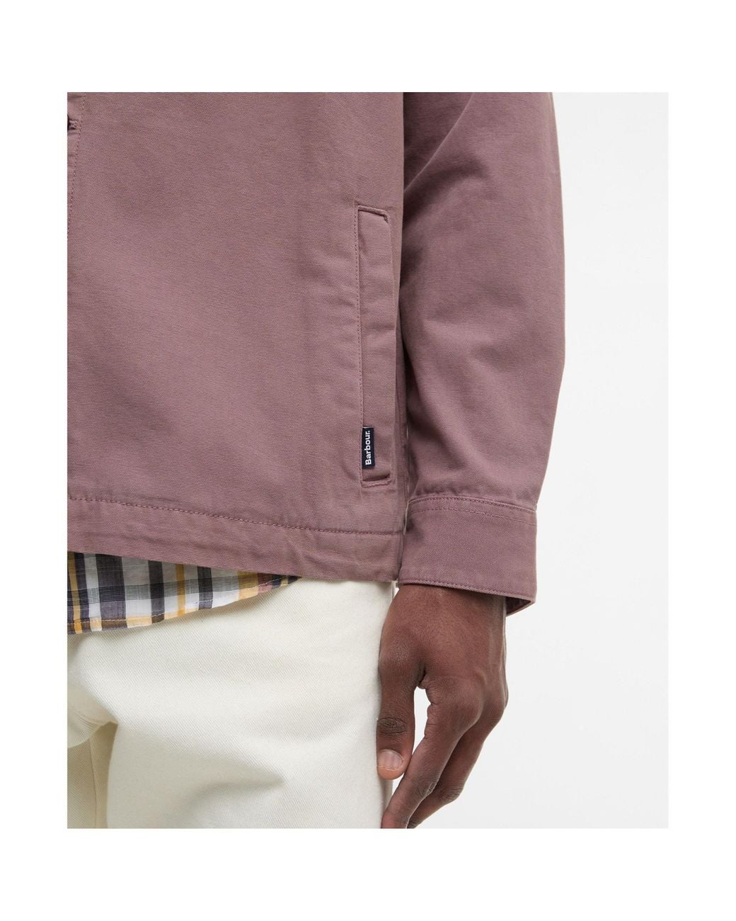 Barbour Purple Button-Down Shirt Jacket for men