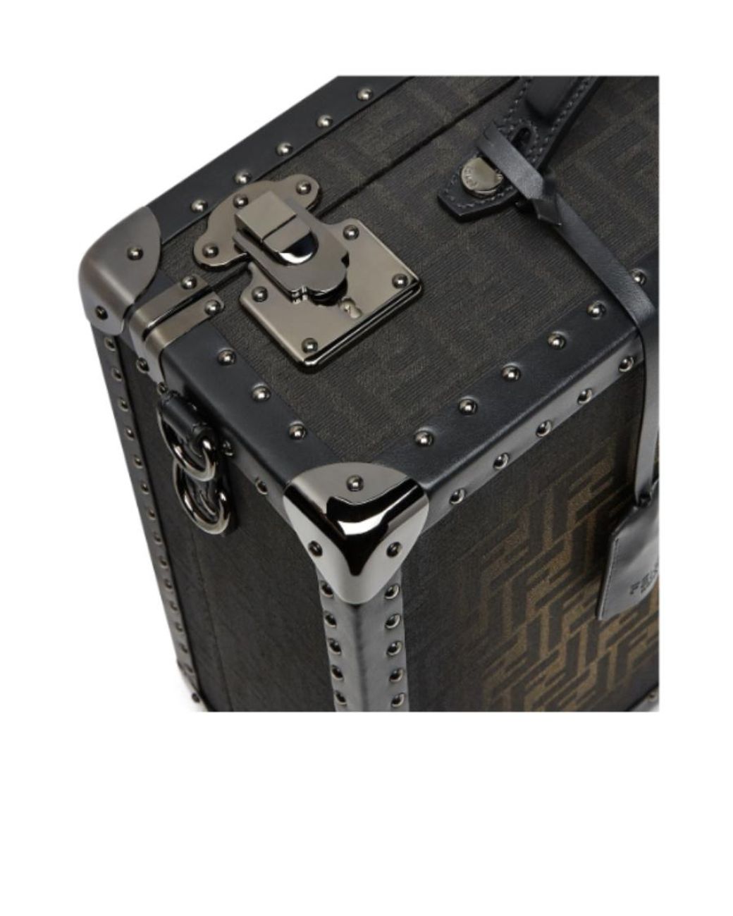 Fendi Black Ff Fabric Suitcase for men