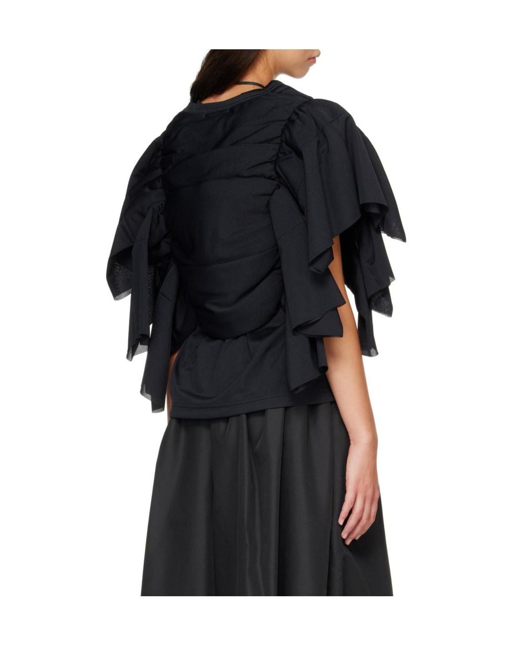 Comme des Garçons Black Pleated Top