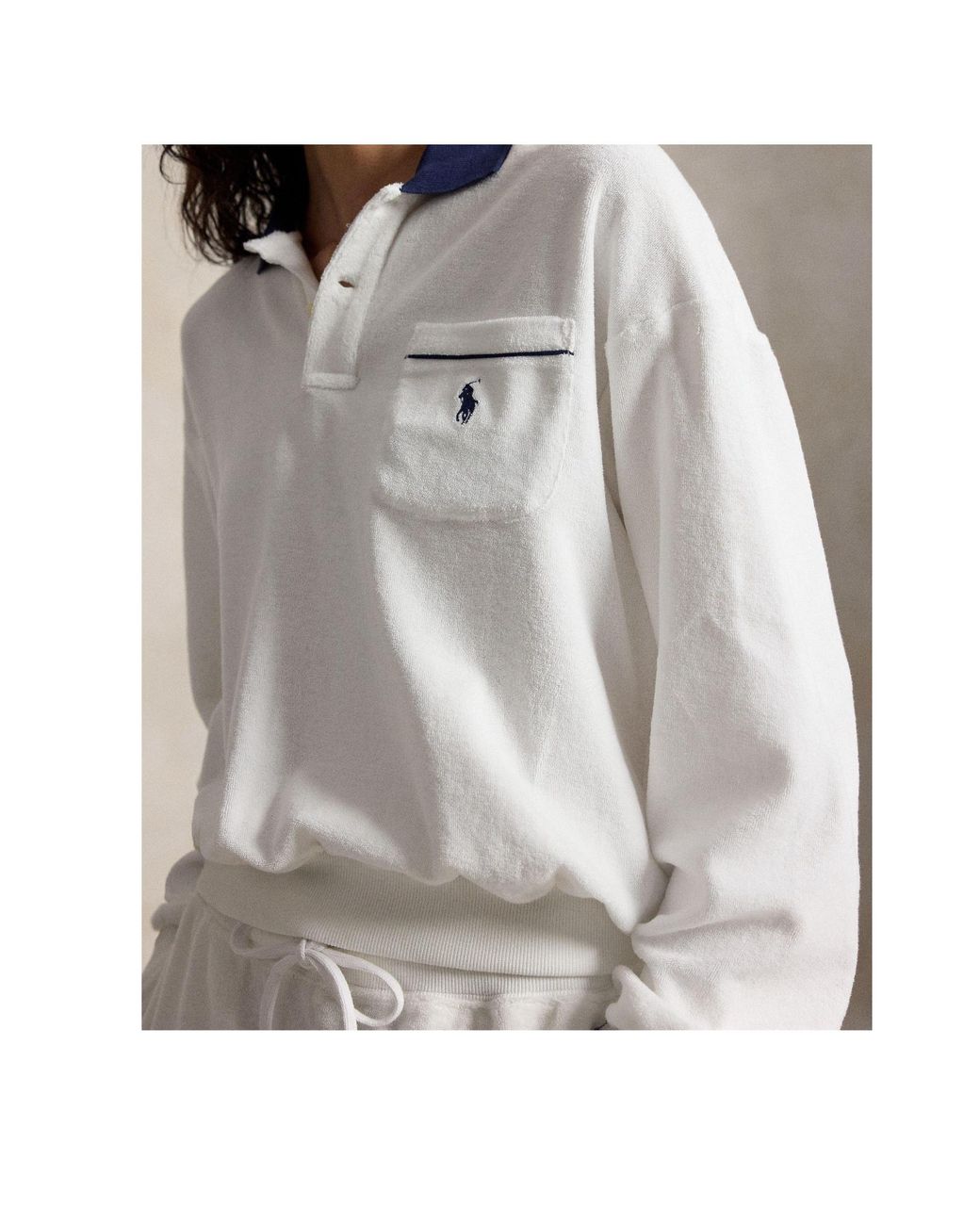 Polo Ralph Lauren White Long-Sleeved Polo Shirt