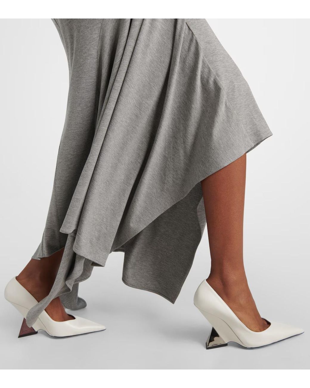The Attico White Cheope Leather Pumps