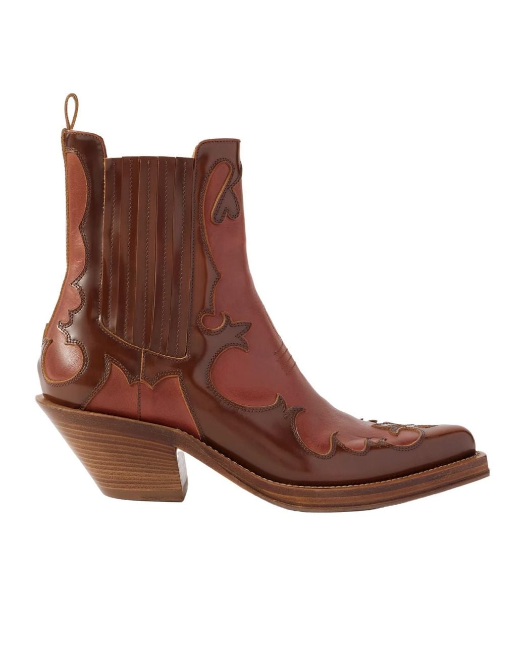 Gabriela Hearst Brown Cassidy Two-Tone Leather Ankle Boots