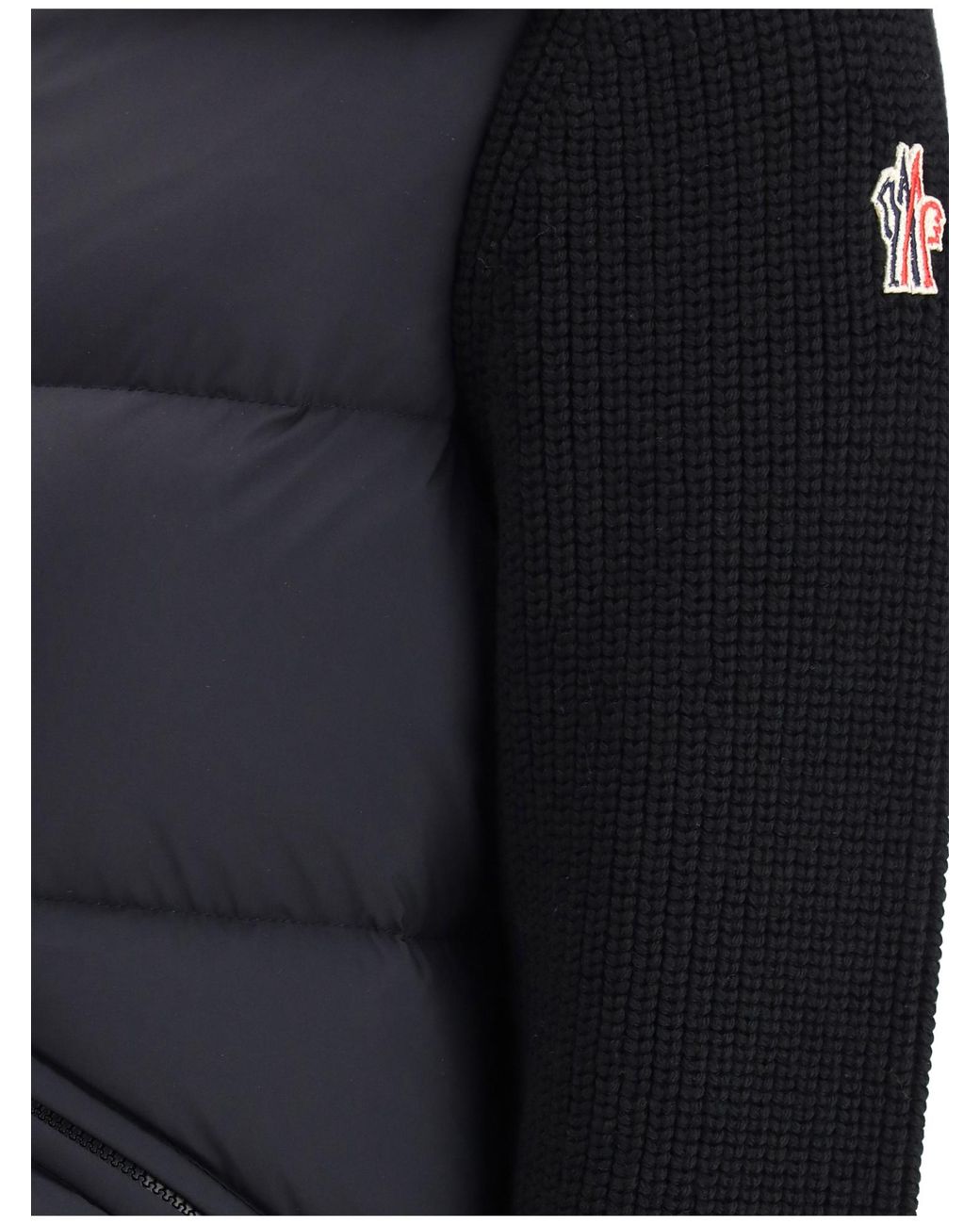 Moncler Black Grenoble Padded Zip-Up Cardigan