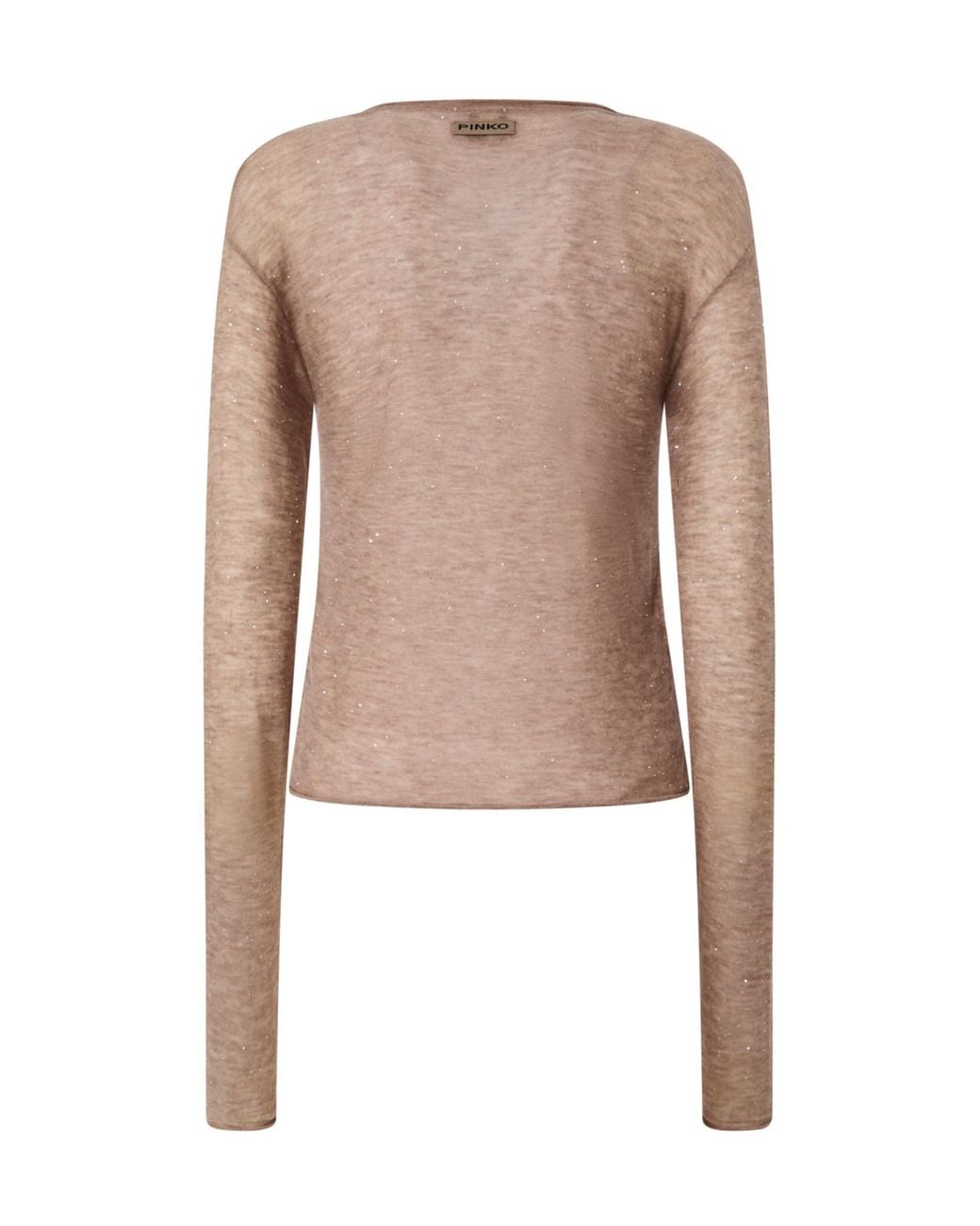 Pinko Natural V-Neck Knitted Jumper