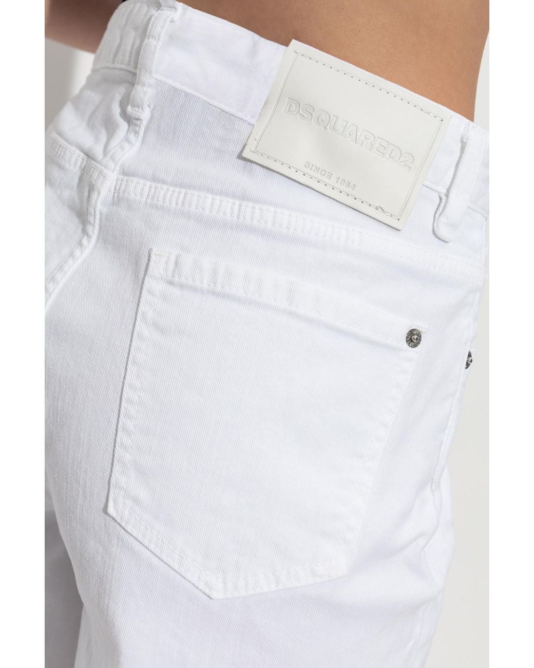 DSquared² White Wide-Leg Jeans