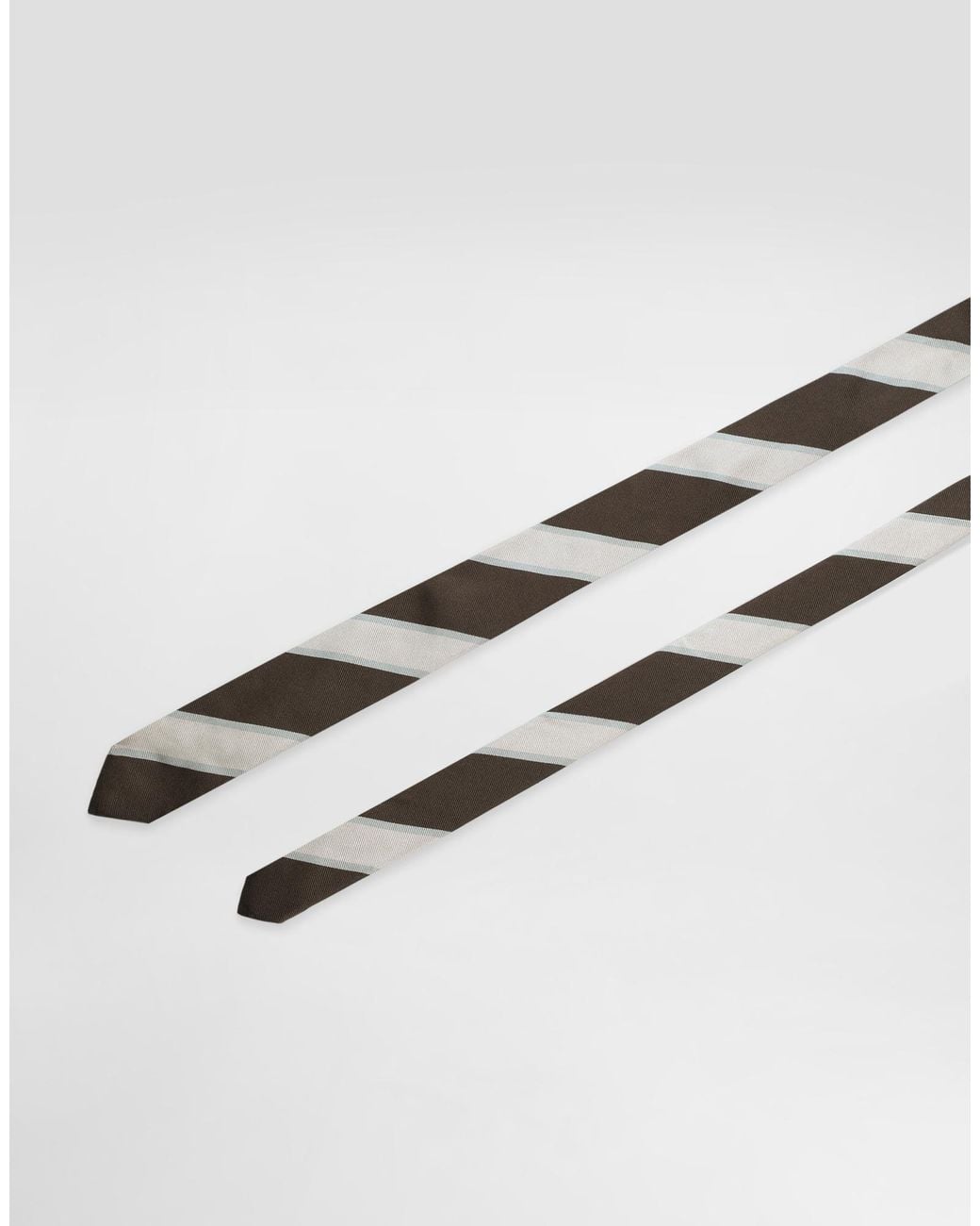 Dolce & Gabbana White Striped Tie for men