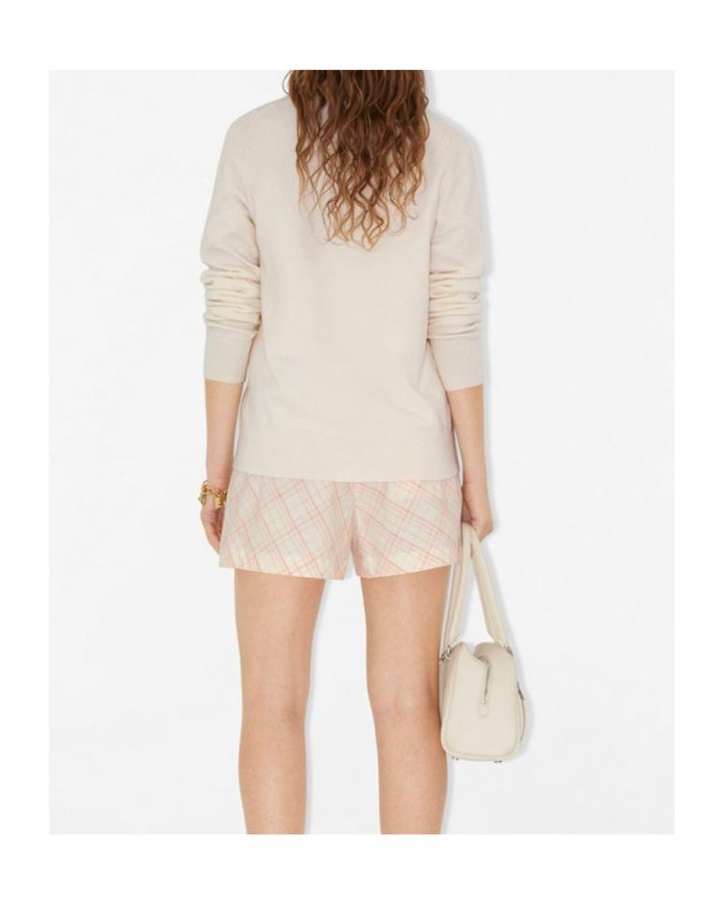 Burberry White Clara Button-Up Cardigan