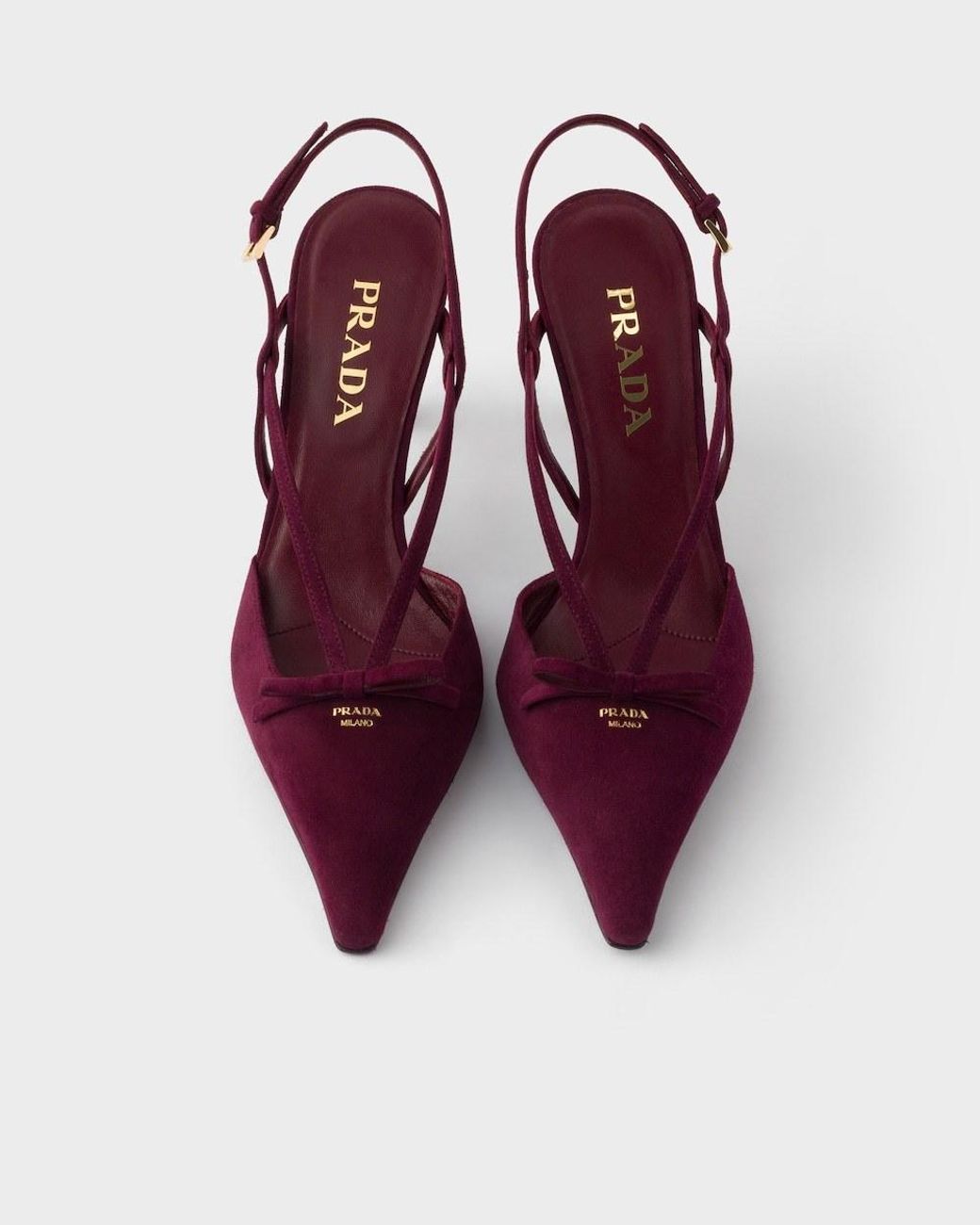Prada Purple Suede Slingback Pumps