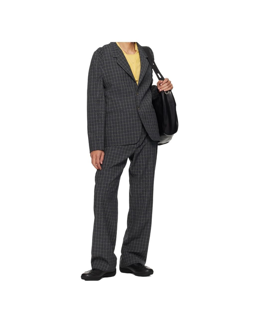 Kiko Kostadinov Black Minna Plain-Weave Blazer for men