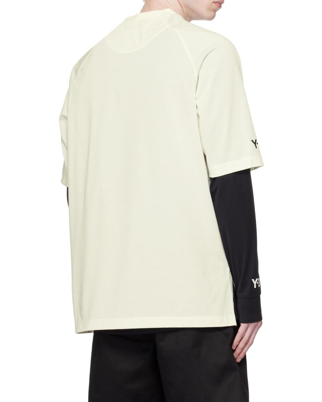 Y-3 White 3-Stripes Short-Sleeved T-Shirt for men