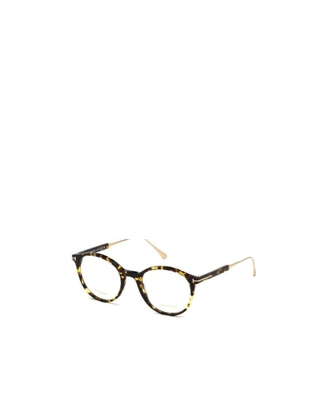 Tom Ford White Logo Plano Glasses