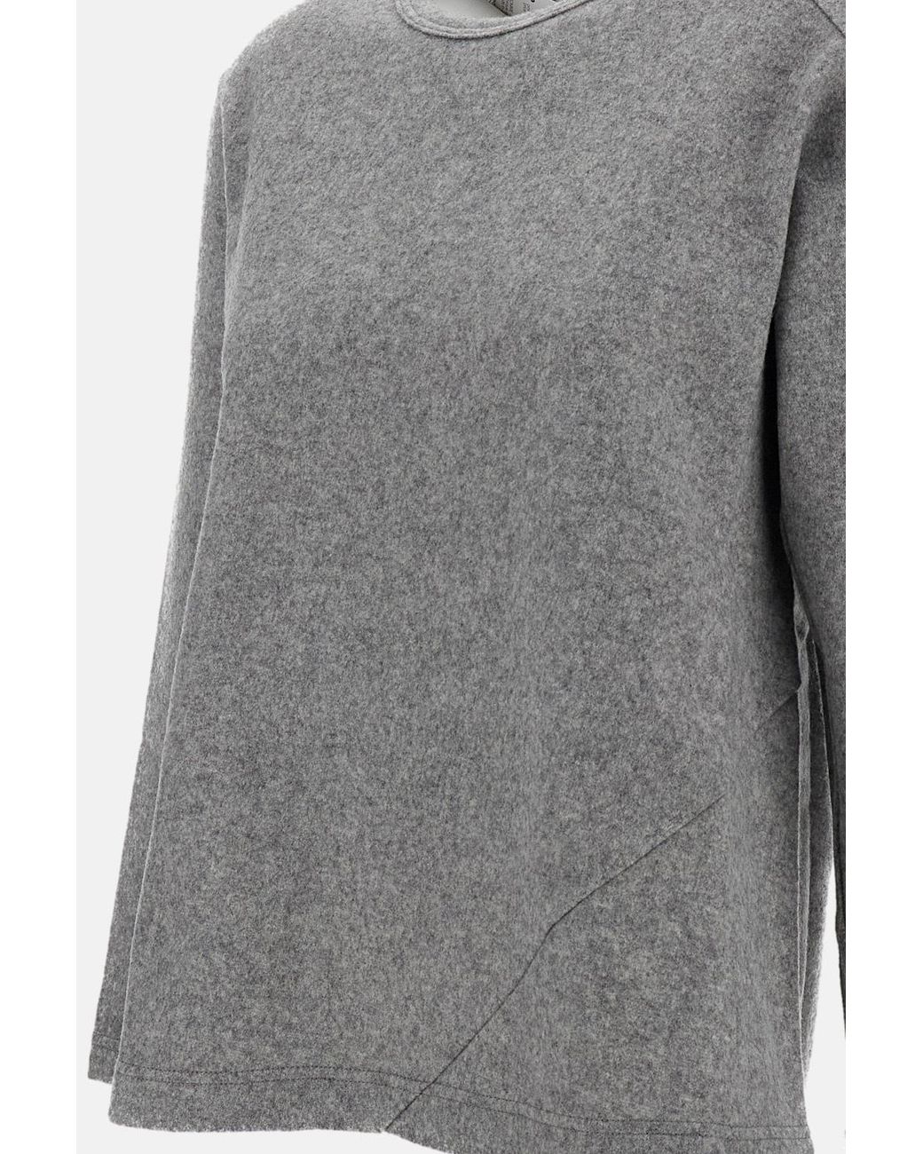 Comme des Garçons Gray Long-Sleeved Crewneck Sweatshirt