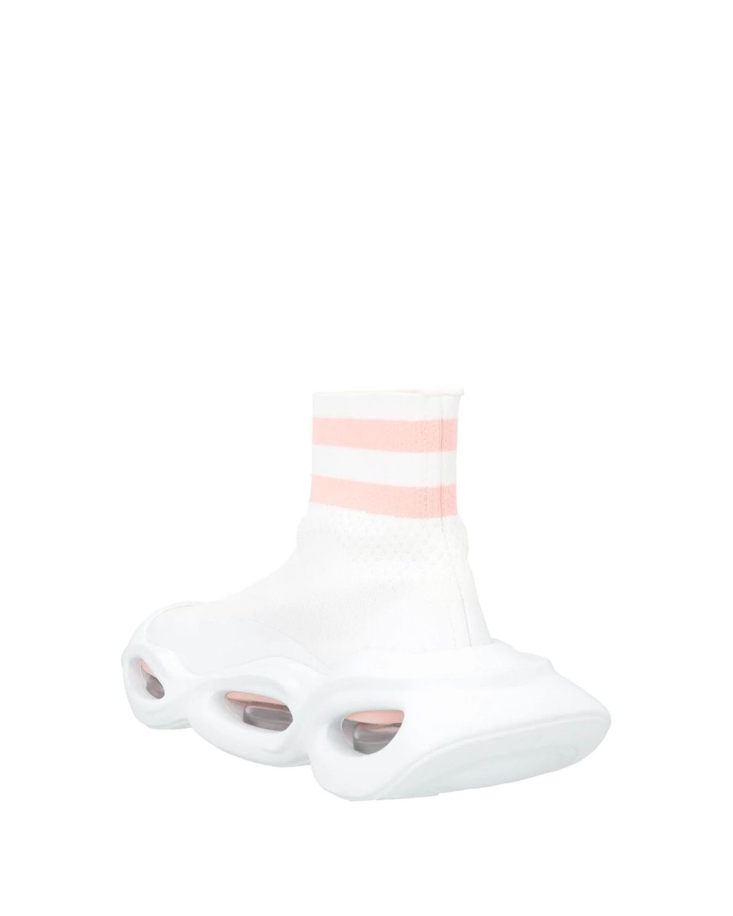 Dolce & Gabbana White Two-Tone Knit Sock Shoes