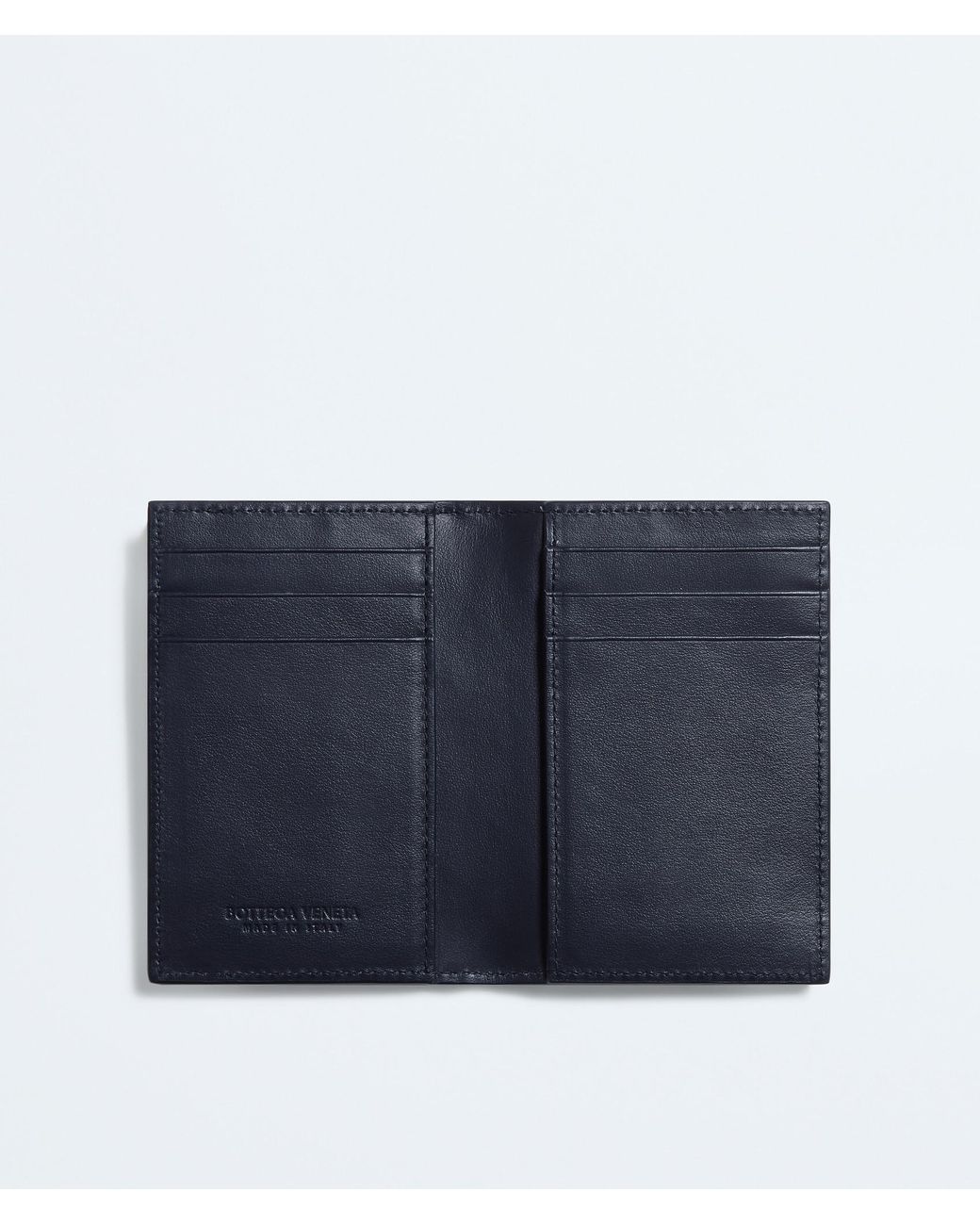 Bottega Veneta Blue Intrecciato Flap Card Case for men