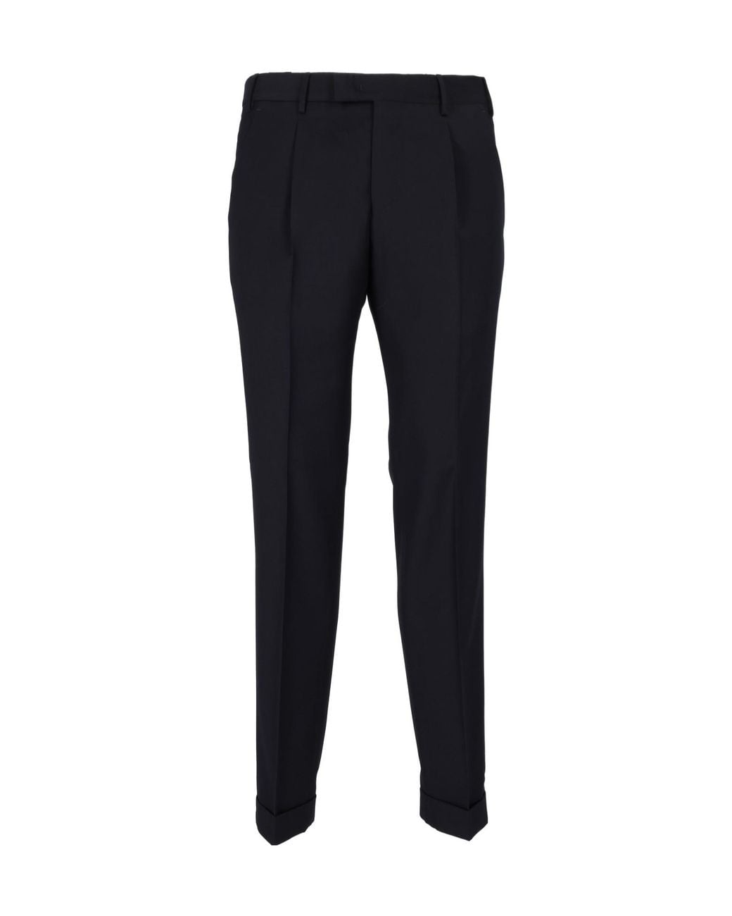 PT01 Blue Casual Trousers With Belt Loops for men