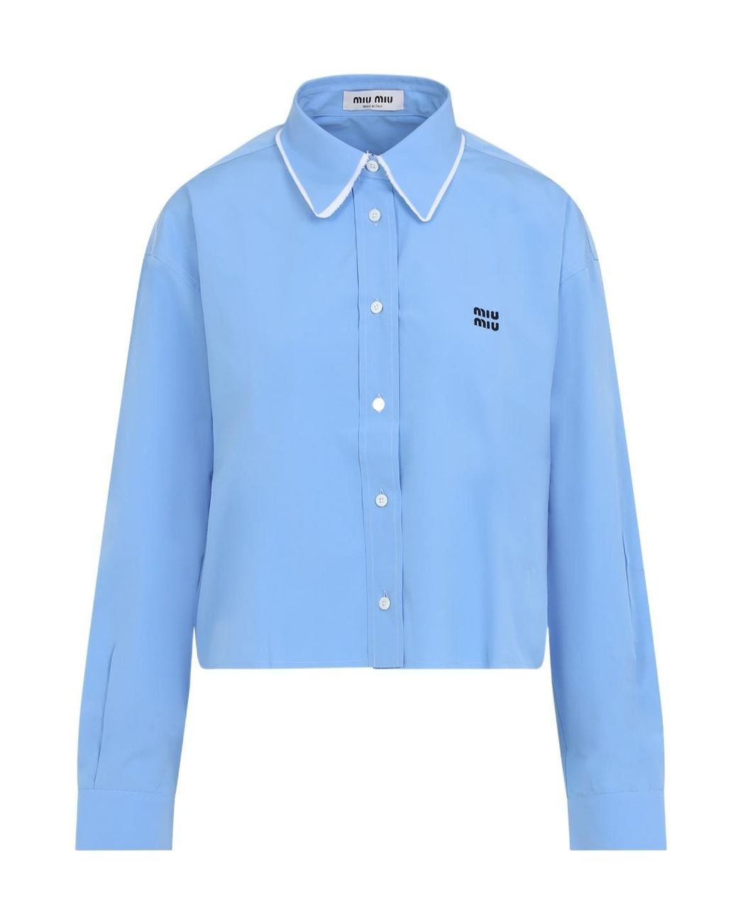 Miu Miu Blue Poplin Shirt