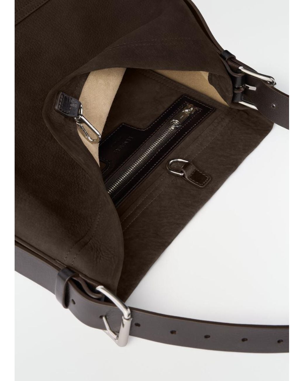 Lemaire White Small Belted Top Handle Bag