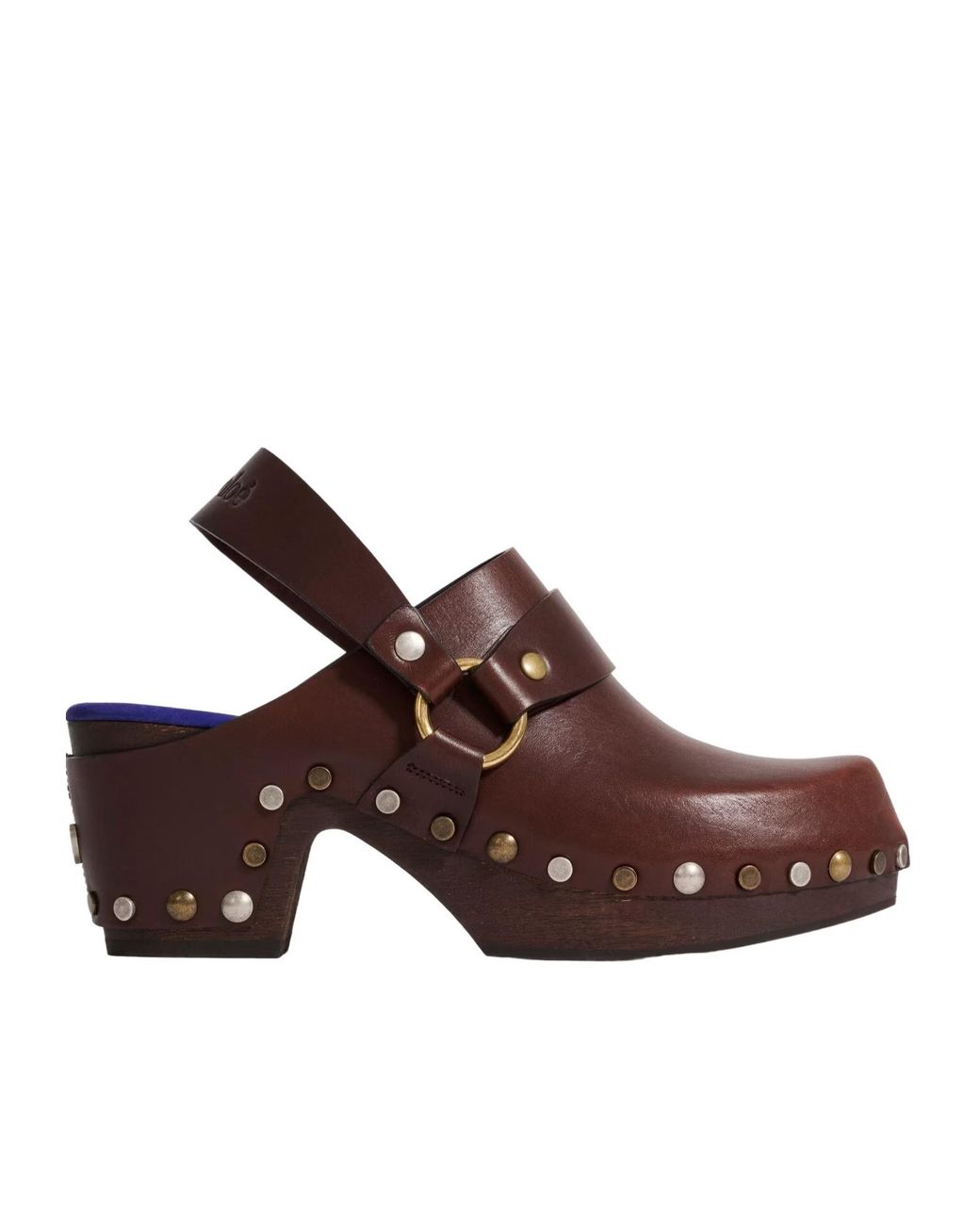 Chloé Brown Chloé Talis Wedge Clogs