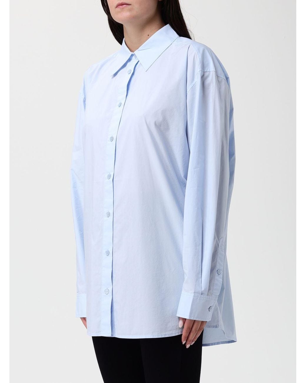 Totême Blue Totême Button-Up Long Sleeved Shirt