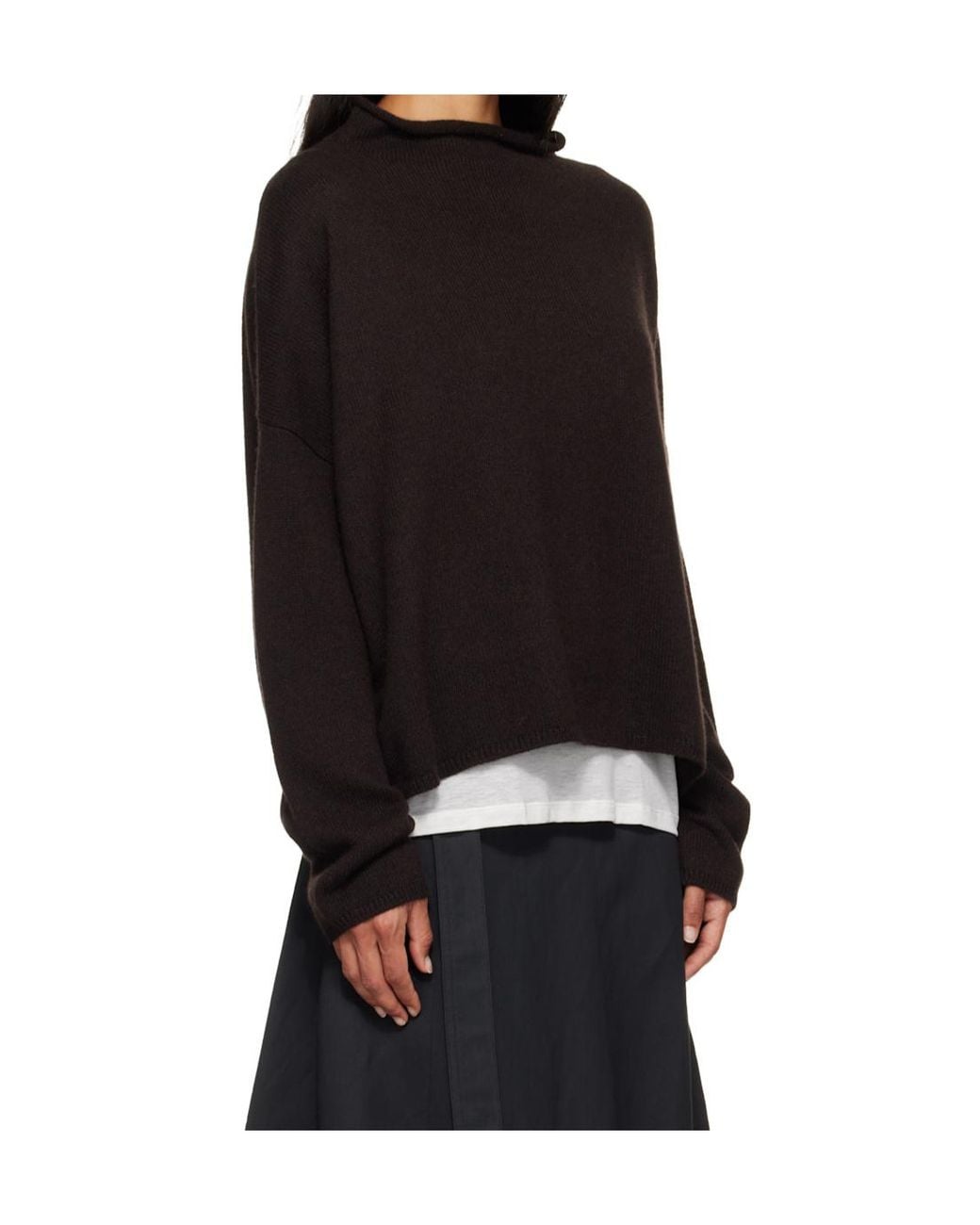 Lisa Yang Black Roll-Neck Sweater