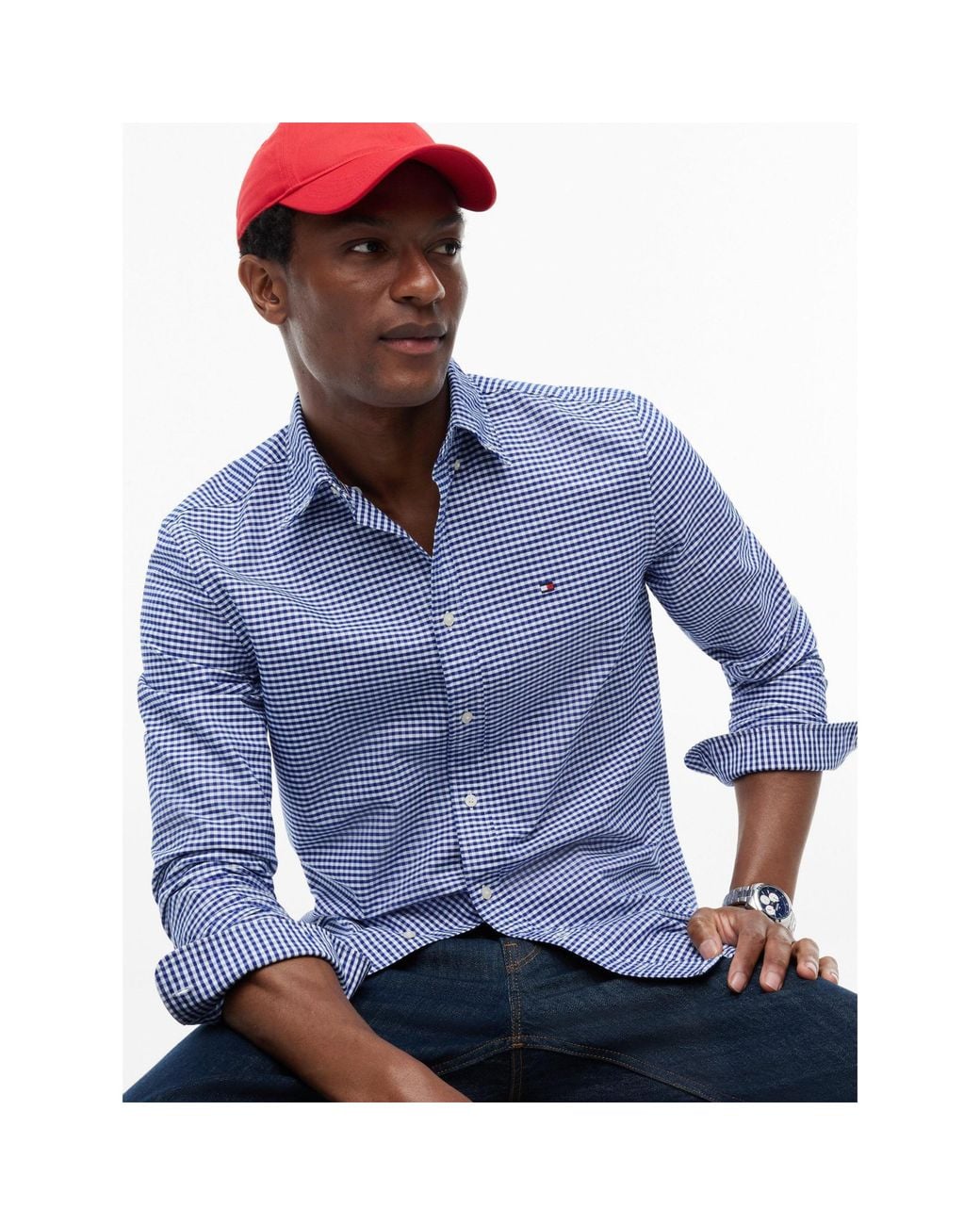 Tommy Hilfiger Blue Cotton Long-Sleeve Shirt for men