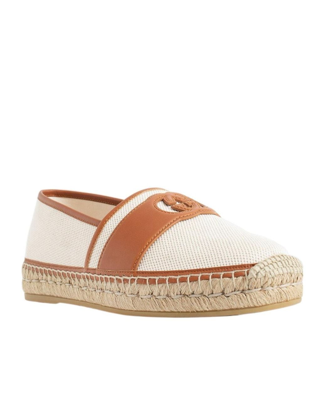 Gucci Brown Logo Cut-Out Slip-On Espadrilles for men