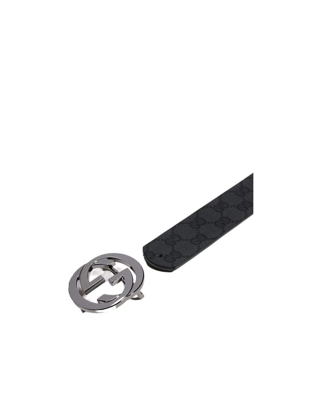 Gucci Black Reversible Belt With Interlocking G Buckle for men