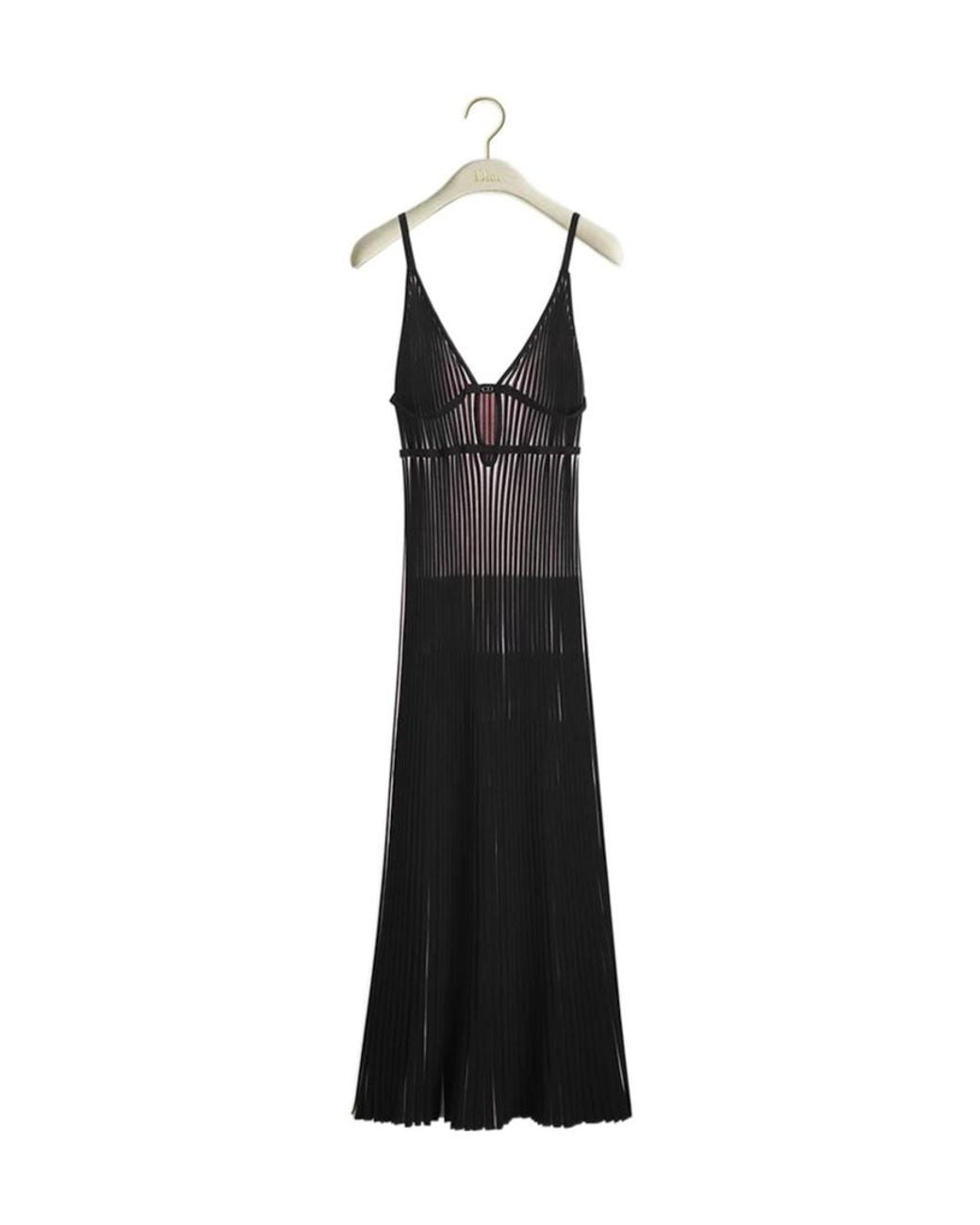 Dior Black Iviera Long Fitted Dress