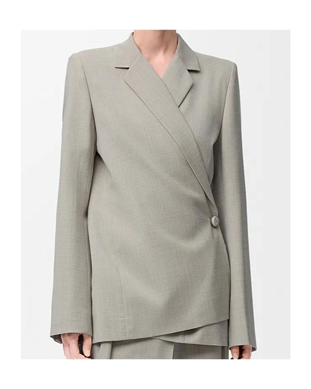 Loewe Gray Single Breasted Long Sleeved Jacket