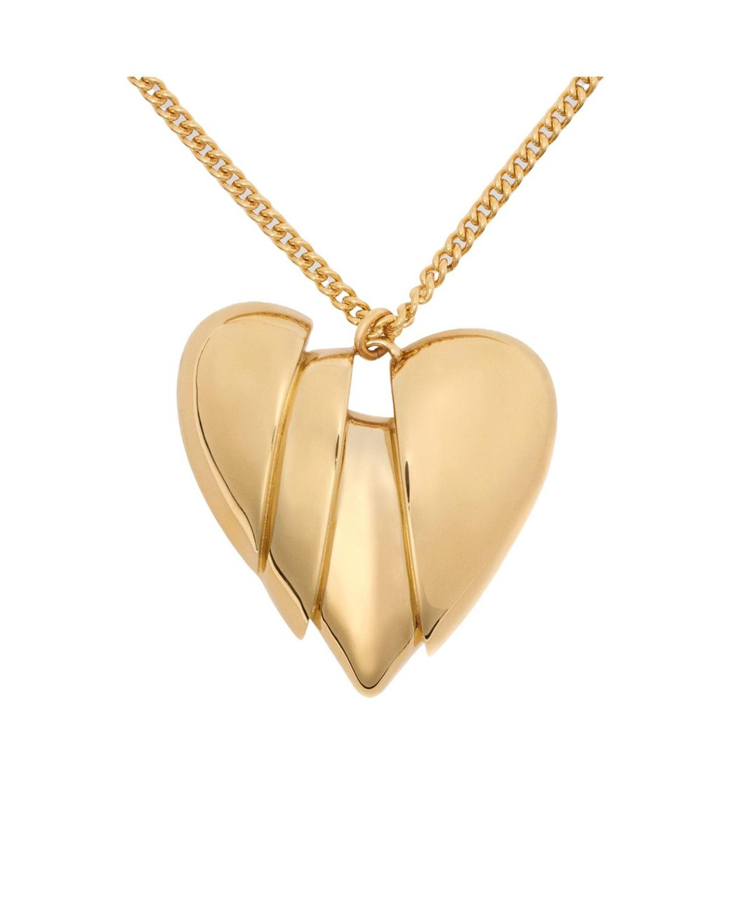 AMINA MUADDI White Heart-Shaped Pendant Necklace