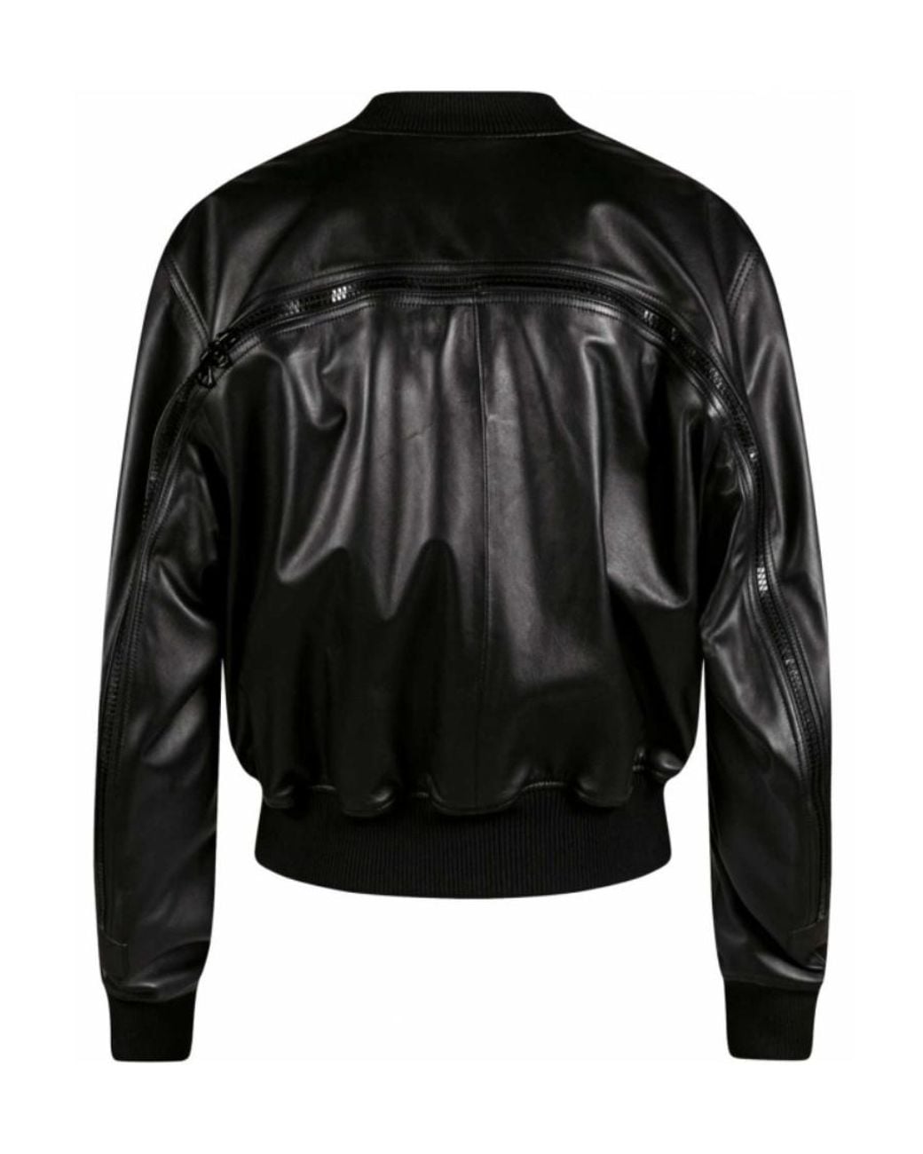 Dries Van Noten Black Logo Leather Jacket for men