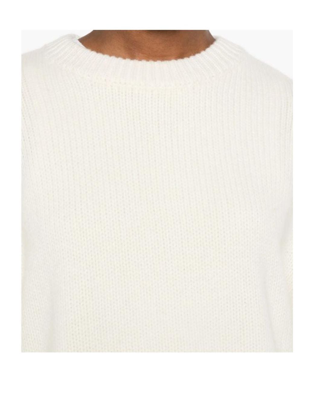 Soft Goat White Long-Sleeved Knitwear