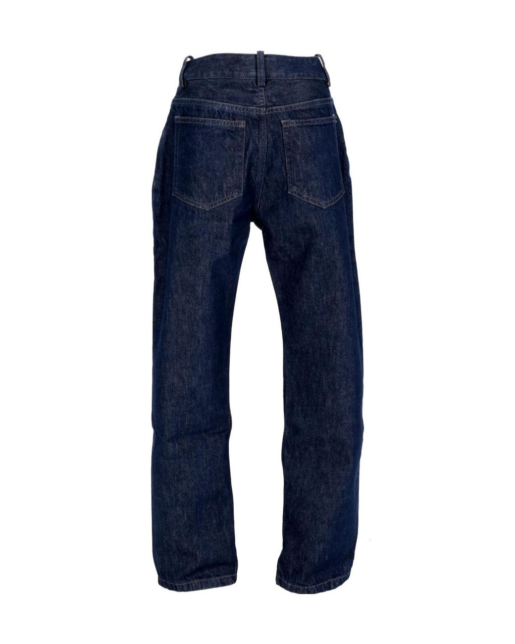 Ann Demeulemeester Blue High-Waist Straight-Leg Jeans