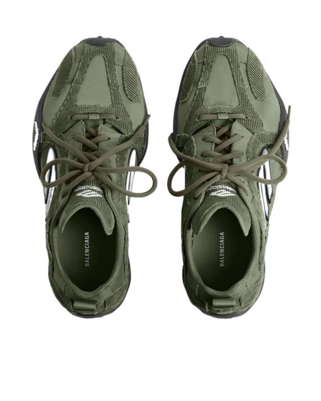 Balenciaga Green Ultra Sneakers Upper: Cotton Trainers for men