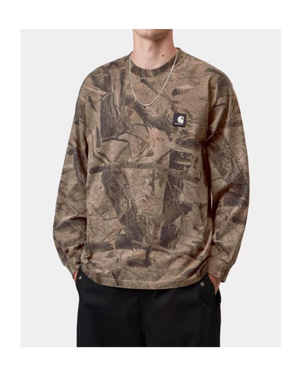 Carhartt Brown Feather Long Sleeve T-Shirt for men
