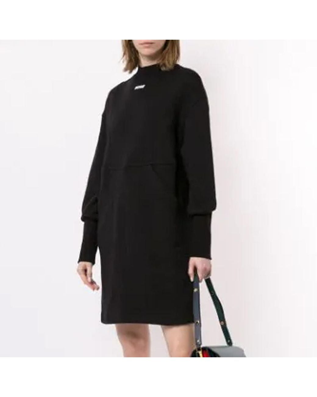 MSGM Black Round Neck Dress