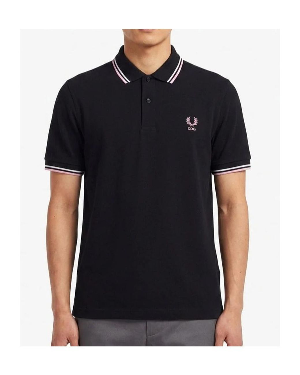 Comme des Garçons Black Comme Des Garçons Shirt X Fred Perry Short-Sleeved Polo Shirt for men