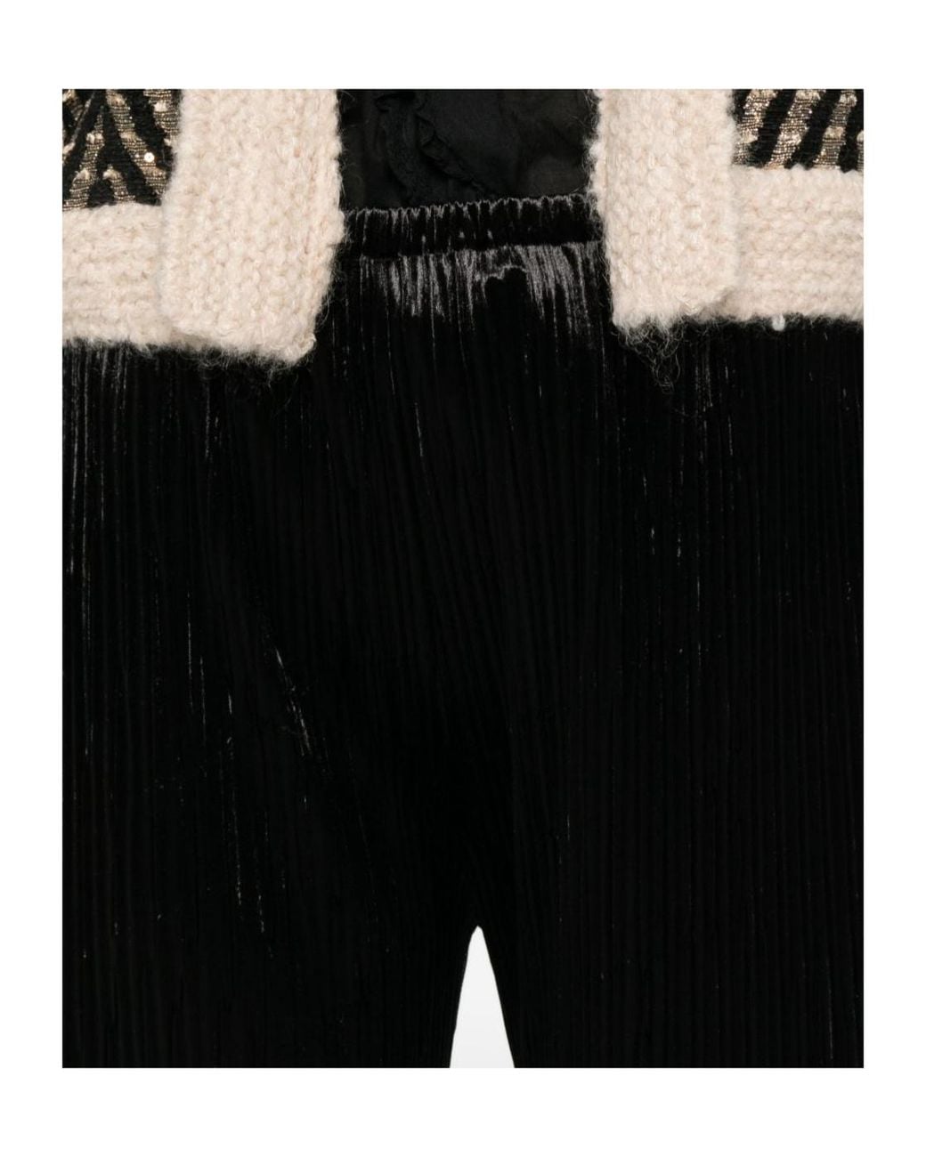 Forte_forte Black Elastic-Waist Casual Trousers